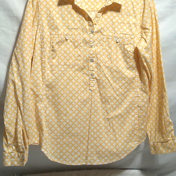 7th Avenue New York & Company Half Button Pull Over Blouse Sz.M - Picture 3 of 12